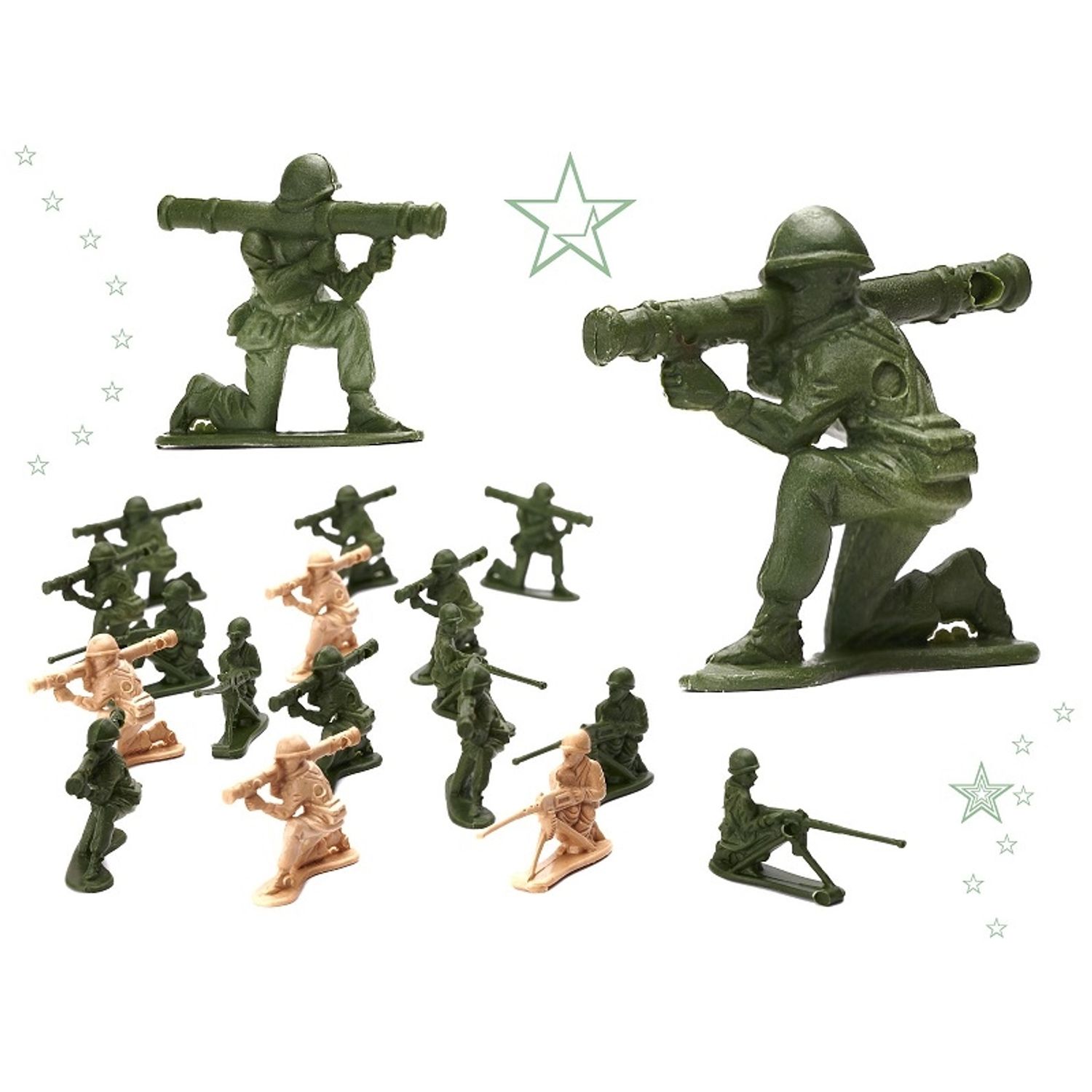 Set figurine, soldati, baza militara cu 307 elemente, Gonga&reg; Verde fotografia produsului View 7 L