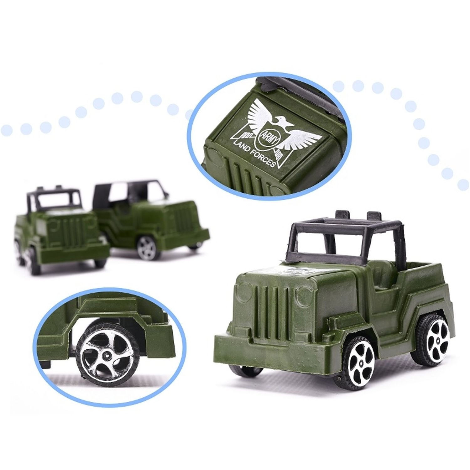 Set figurine, soldati, baza militara cu 307 elemente, Gonga&reg; Verde fotografia produsului View 8 L