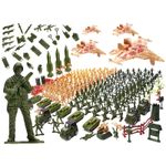 Set figurine, soldati, baza militara cu 307 elemente, Gonga&reg; Verde fotografia produsului