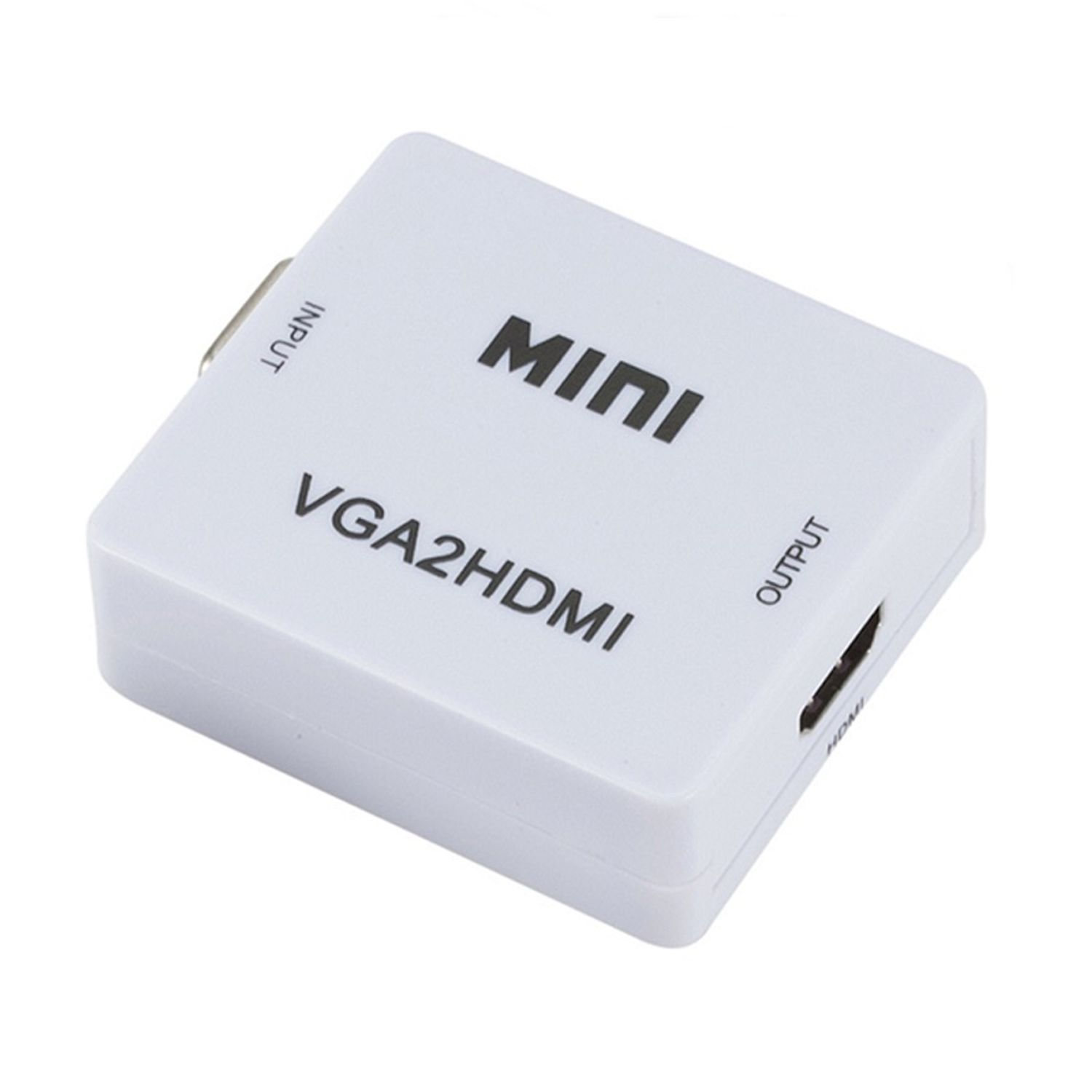 Convertor de imagine și sunet de la VGA la HDMI Alb fotografia produsului