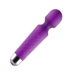 Vibrator femei din silicon, cu usb, rezistent la apa, mov fotografia produsului