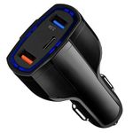 Incarcator Auto 2x USB si 1x USB-C, Gonga&reg; Negru fotografia produsului