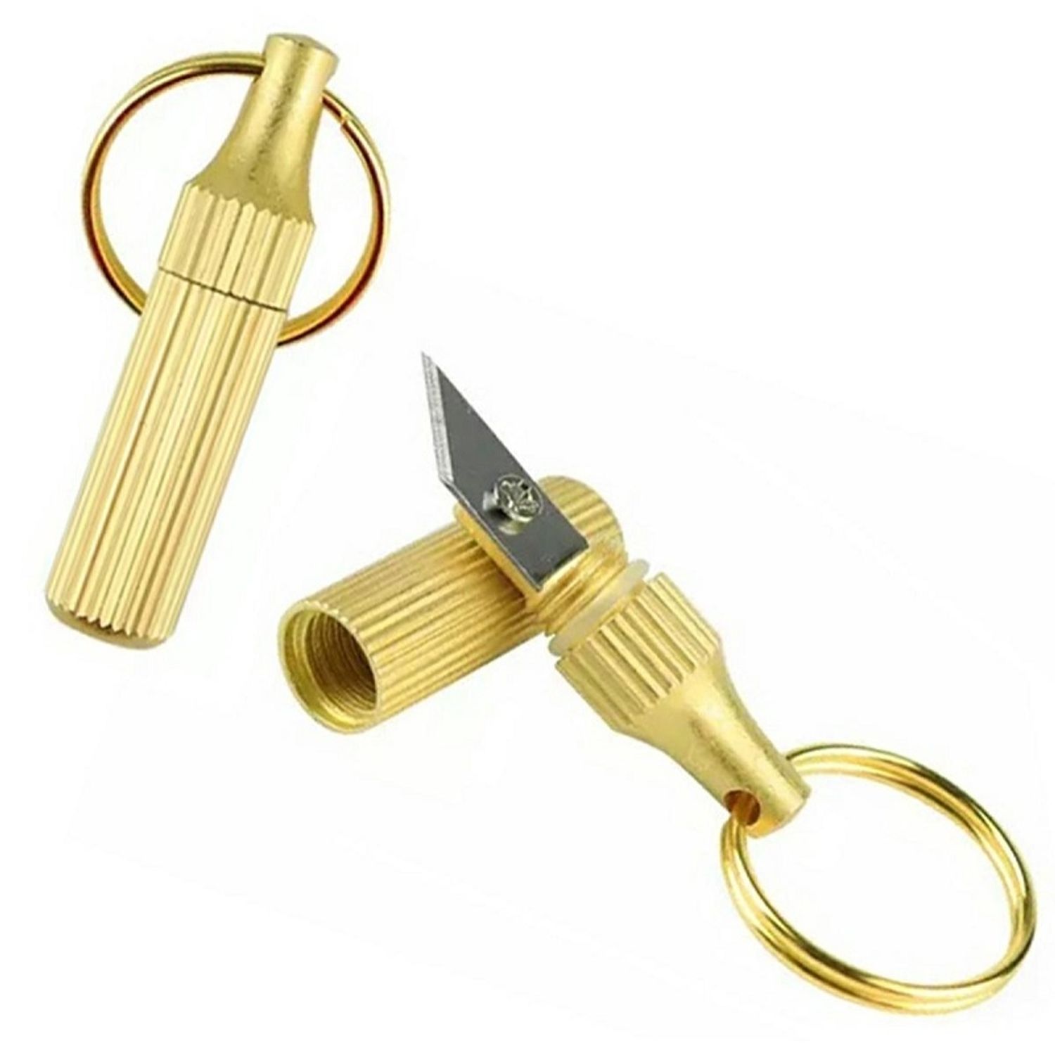 Breloc mini cuțit pentru deschiderea pachetelor și a plicurilor, Gonga&reg; Auriu fotografia produsului View 3 L