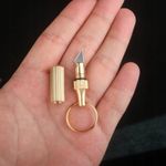 Breloc mini cuțit pentru deschiderea pachetelor și a plicurilor, Gonga&reg; Auriu fotografia produsului View 5 S