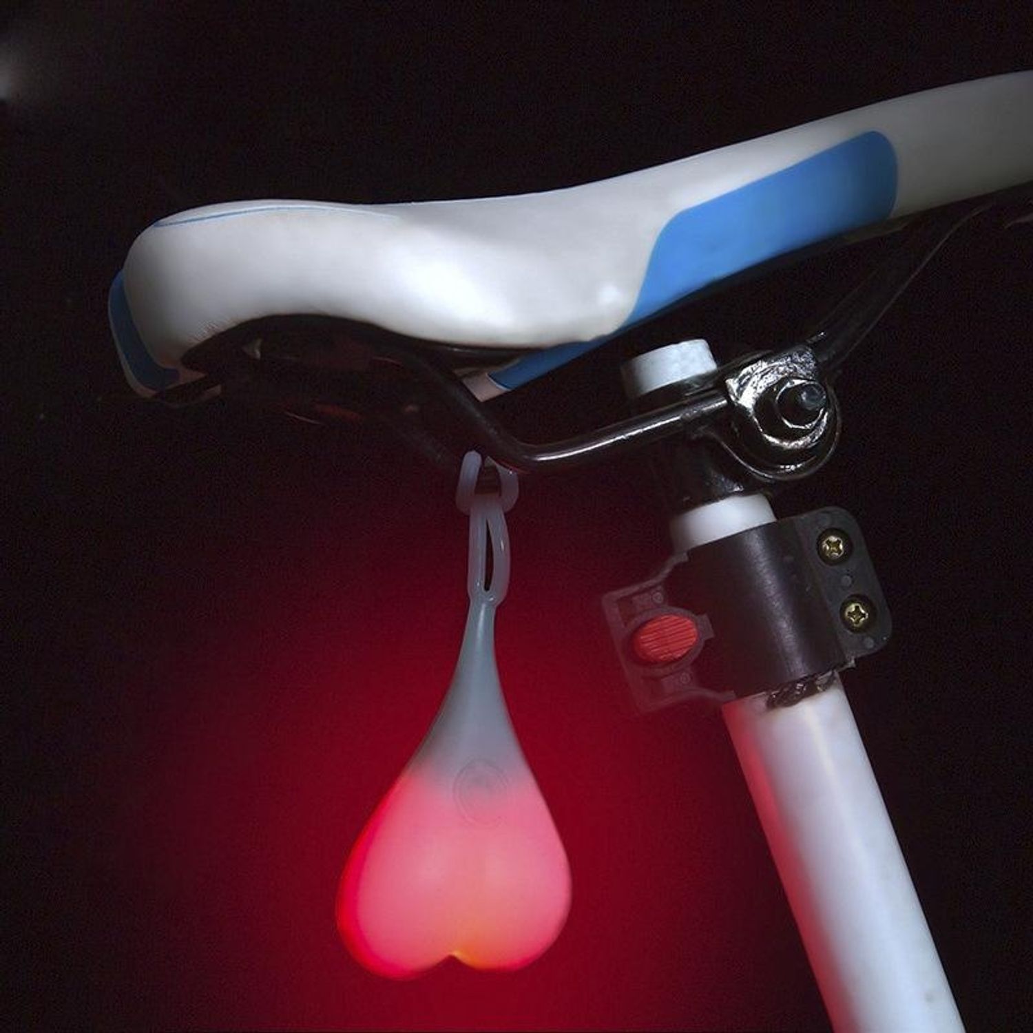 Lampa pentru bicicleta, forma amuzanta, rosu, Gonga&reg; Alb fotografia produsului View 2 L