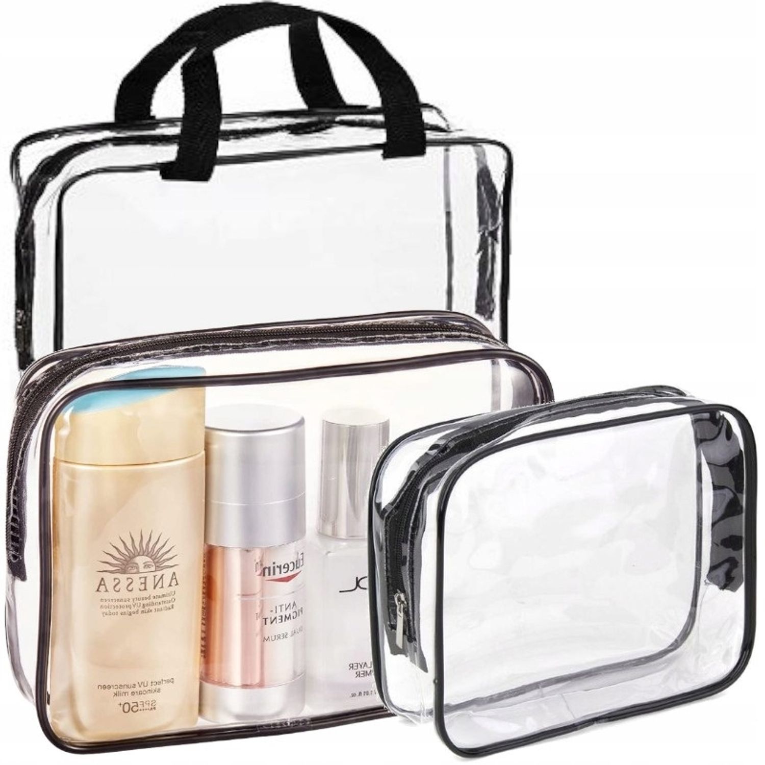 Set organizator turistic, 3 genti transparente, Gonga&reg; fotografia produsului View 3 L