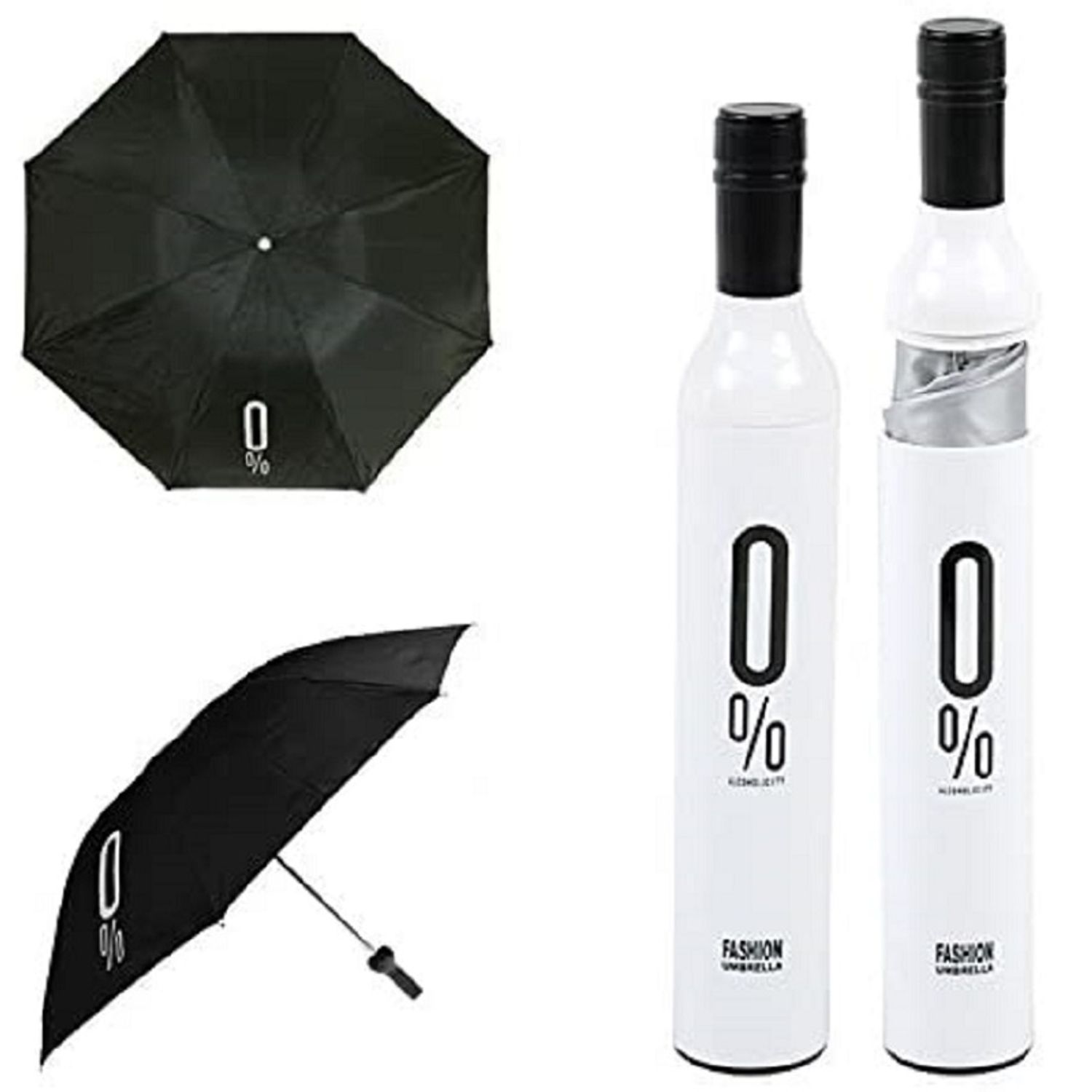 Umbrela in forma de sticla, Gonga&reg; Argintiu fotografia produsului View 2 L