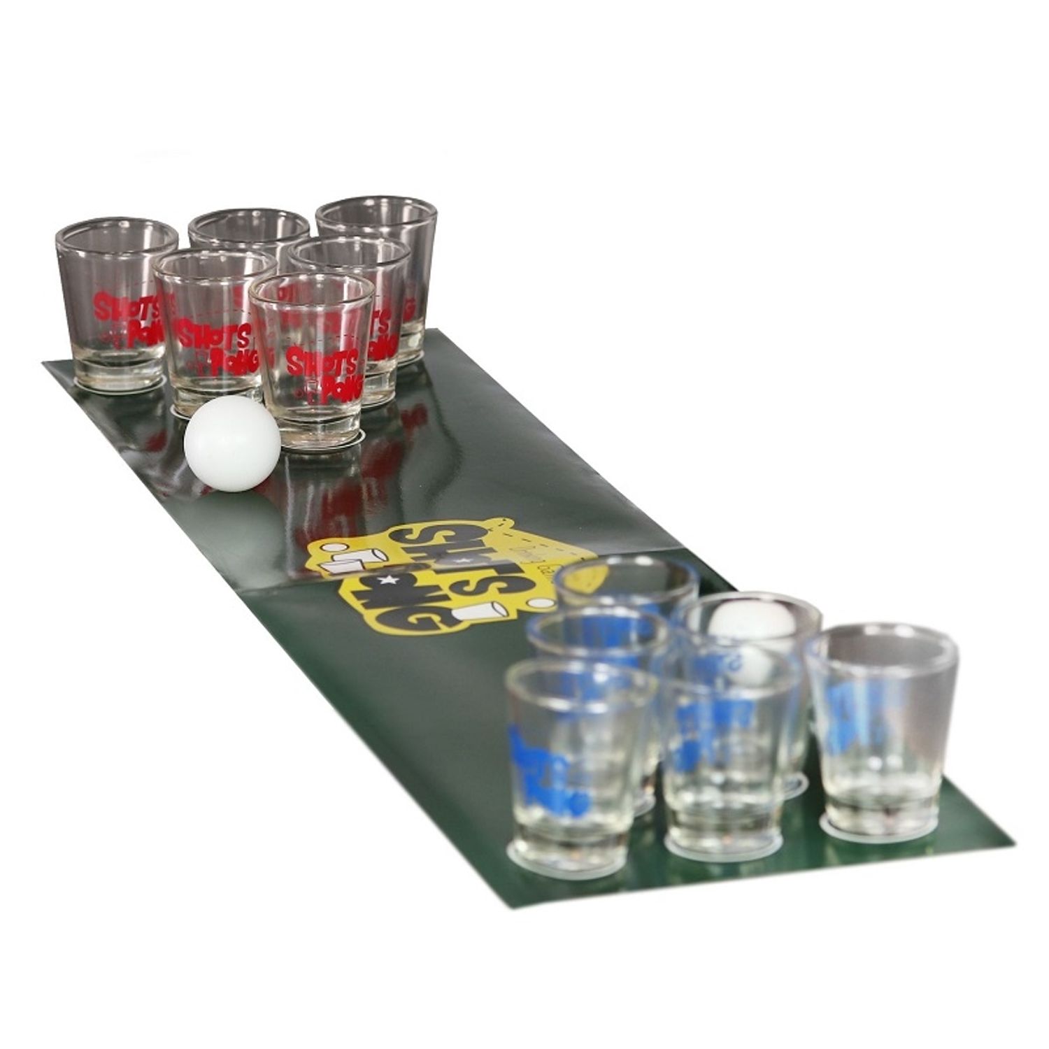 Joc pentru adulti, de petrecere Shots Pong, 12 shooturi, Gonga&reg; Verde fotografia produsului View 3 L