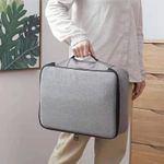 Geanta pentru documente si accesorii, cu cifru, gri, Gonga® Gri fotografia produsului View 9 S