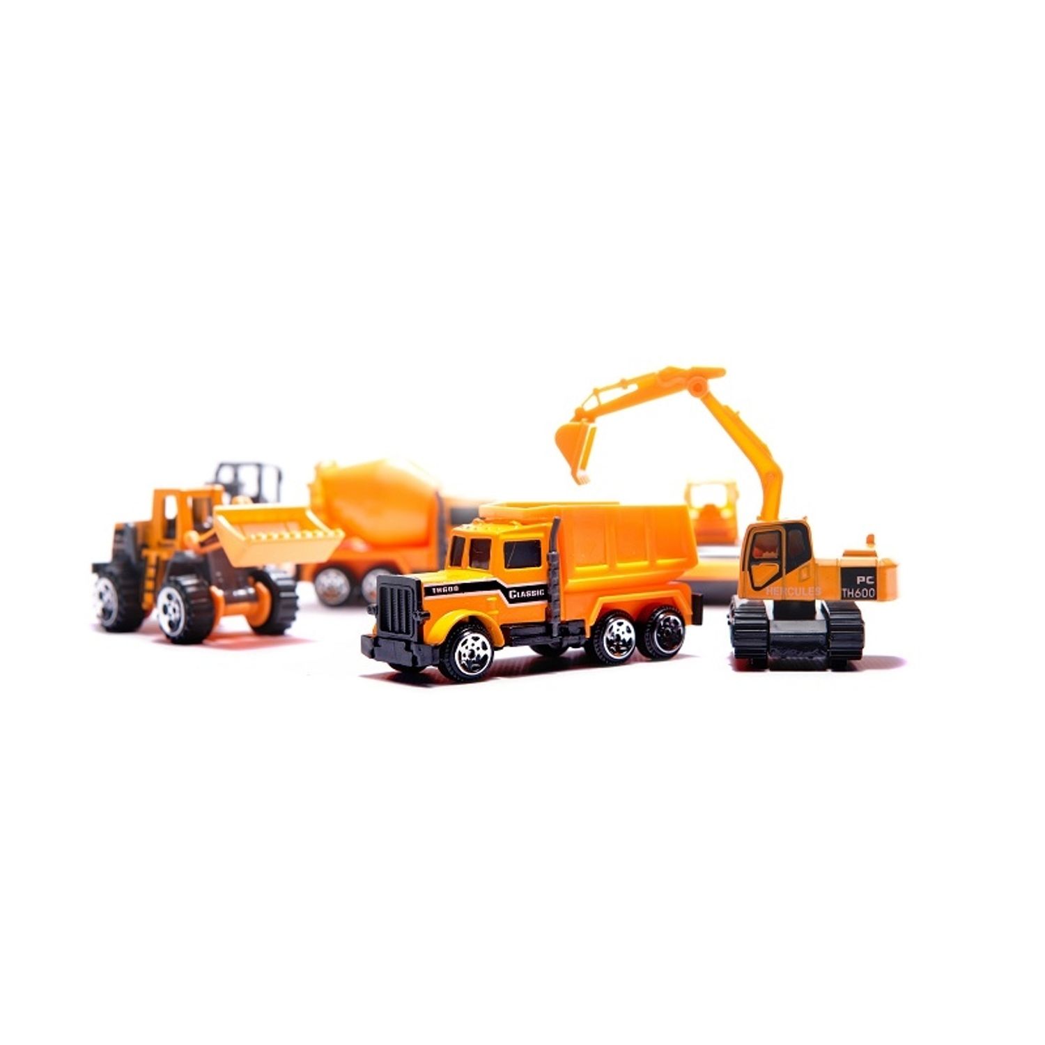 Set 6 mini masinute pentru constructii, Gonga&reg; Galben fotografia produsului View 5 L