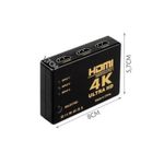 Splitter 4K HDMI, 1080p, switch 3in1 cu telecomanda, Gonga&reg; Negru fotografia produsului View 3 S