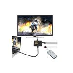 Splitter 4K HDMI, 1080p, switch 3in1 cu telecomanda, Gonga&reg; Negru fotografia produsului View 5 S
