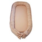 Pozitionator pentru bebelusi, Baby Nest, Model Bej Uni, 100% bumbac Ranforce, Bej fotografia produsului