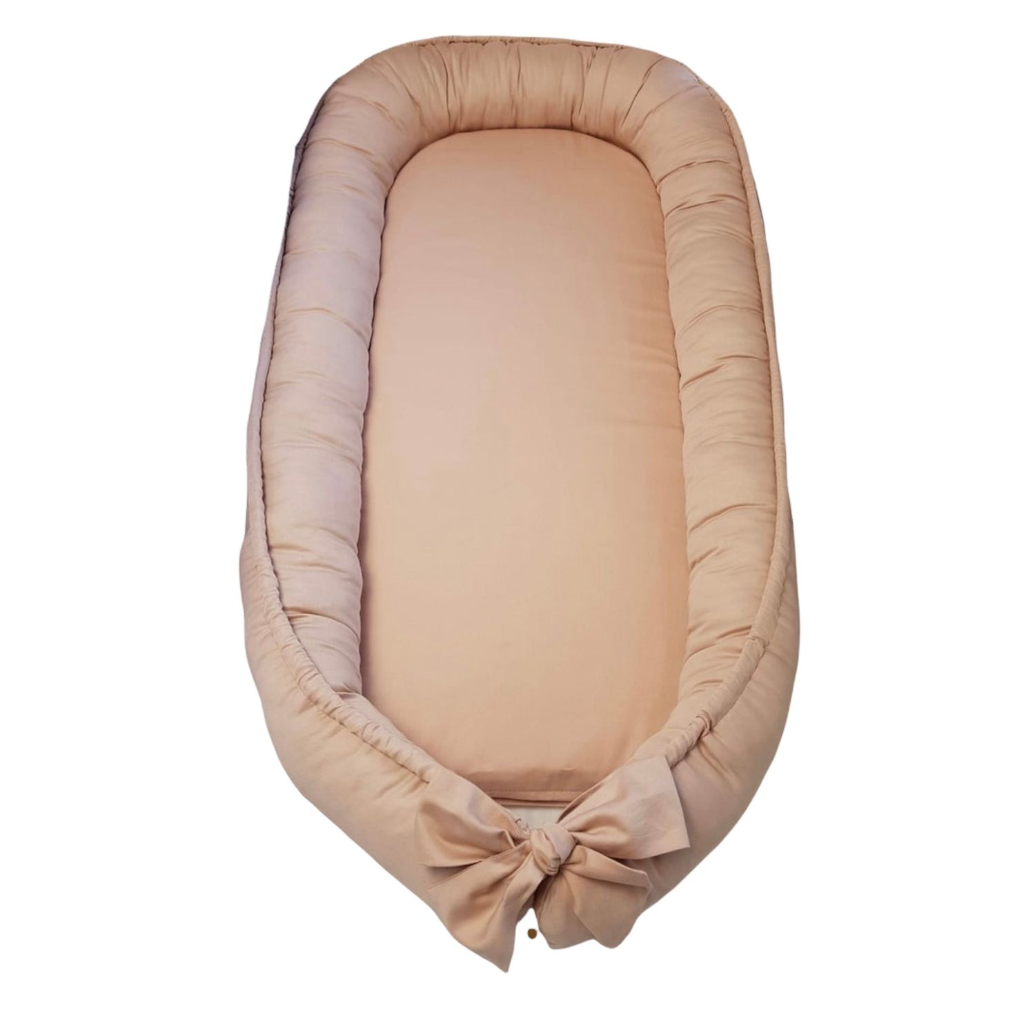 Pozitionator pentru bebelusi, Baby Nest, Model Bej Uni, 100% bumbac Ranforce, Bej fotografia produsului