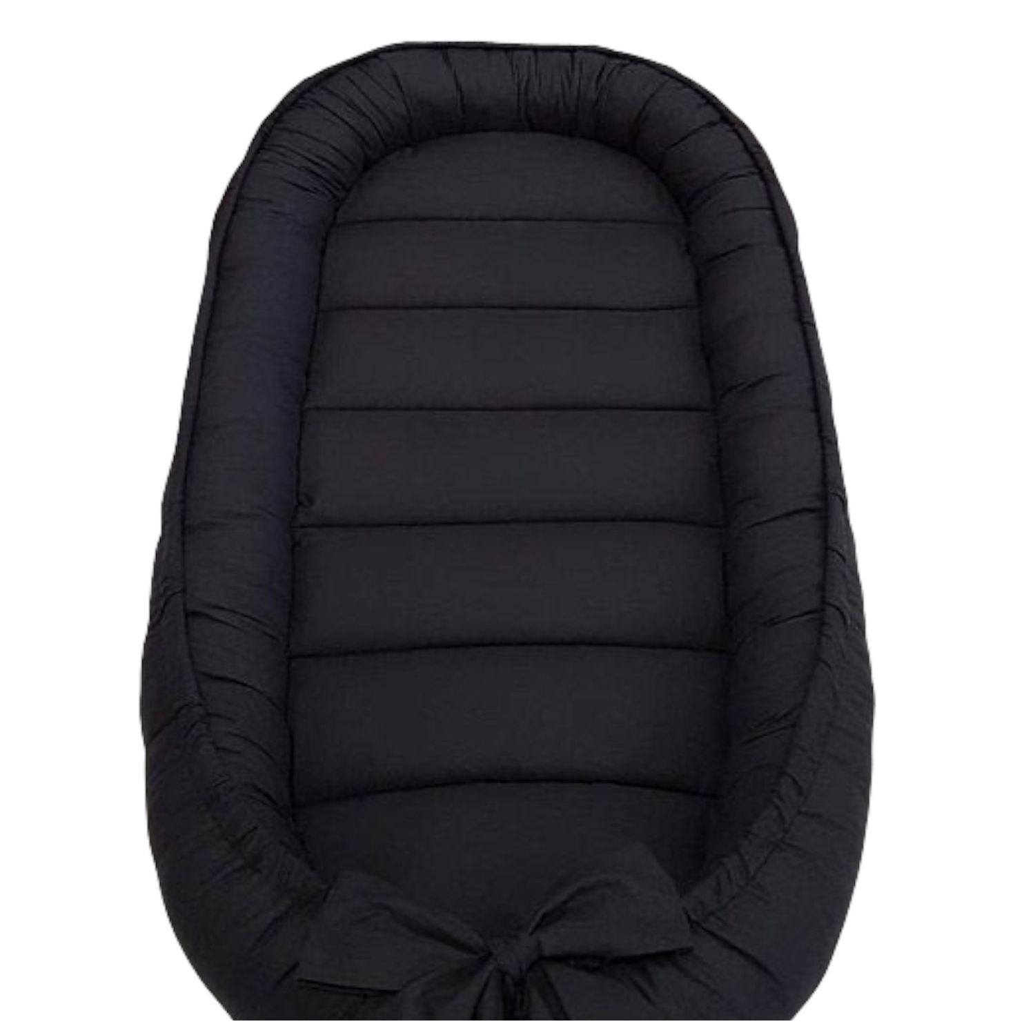Pozitionator pentru bebelusi, Baby Nest, Model Negru Uni, 100% bumbac Ranforce, Negru fotografia produsului