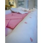 Pozitionator pentru bebelusi, Baby Nest, Model Panda Roz, 100% bumbac Ranforce, Roz - Alb fotografia produsului View 5 S
