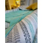 Pozitionator pentru bebelusi, Baby Nest, Model Sageti Turcoaz, 100% bumbac Ranforce, Gri Turcoaz fotografia produsului View 2 S