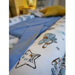 Pozitionator pentru bebelusi, Baby Nest, Model Ursuleti Albastru, 100% bumbac Ranforce, Bleu - Albastru fotografia produsului View 2 S