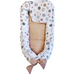 Pozitionator pentru bebelusi, Baby Nest, Model Ghem Roz 100% bumbac Ranforce, Roz - Somon fotografia produsului