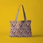 Geanta Handmade Tote Fatty Captusit, Mulewear, Animal Print Pasari Flamingo, Multicolor, 37x45 cm fotografia produsului View 3 S