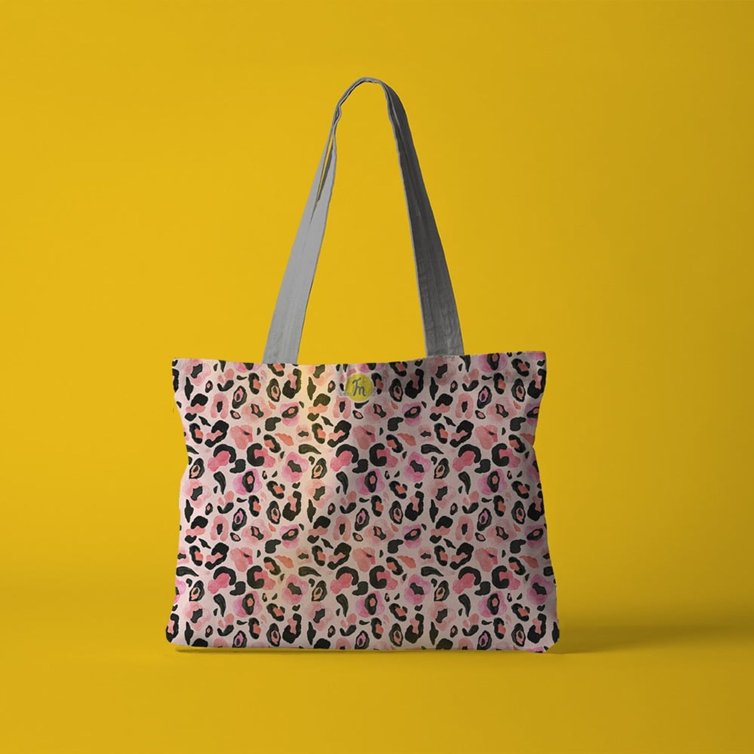 Geanta Handmade Tote Fatty Captusit, Mulewear, Animal Print Pasari Flamingo, Multicolor, 37x45 cm fotografia produsului View 3 L