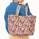 Geanta Handmade Tote Fatty Captusit, Mulewear, Animal Print Pasari Flamingo, Multicolor, 37x45 cm fotografia produsului View 5 S