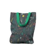 Geanta Handmade Tote Liner cu Captuseala, Pattern cu Plante Diverse, Multicolor, 45x37 cm fotografia produsului