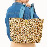Geanta Handmade Tote Fatty Captusit, Mulewear, Animal Print Leopard, Multicolor, 37x45 cm fotografia produsului View 5 S