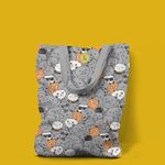 Geanta Handmade Tote Liner cu Captuseala, Pisici Smechere, Multicolor, 45x37 cm fotografia produsului View 3 S