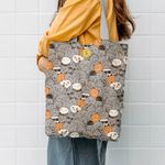 Geanta Handmade Tote Liner cu Captuseala, Pisici Smechere, Multicolor, 45x37 cm fotografia produsului View 6 S