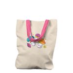 Geanta Handmade Tote Liner Captusit, Botanic Plante Ciupercute, Multicolor, 45x37 cm fotografia produsului