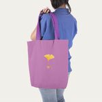 Geanta Handmade Tote Liner Captusit, Botanic Plante Floare Yosemite Galbena, Multicolor, 45x37 cm fotografia produsului View 3 S