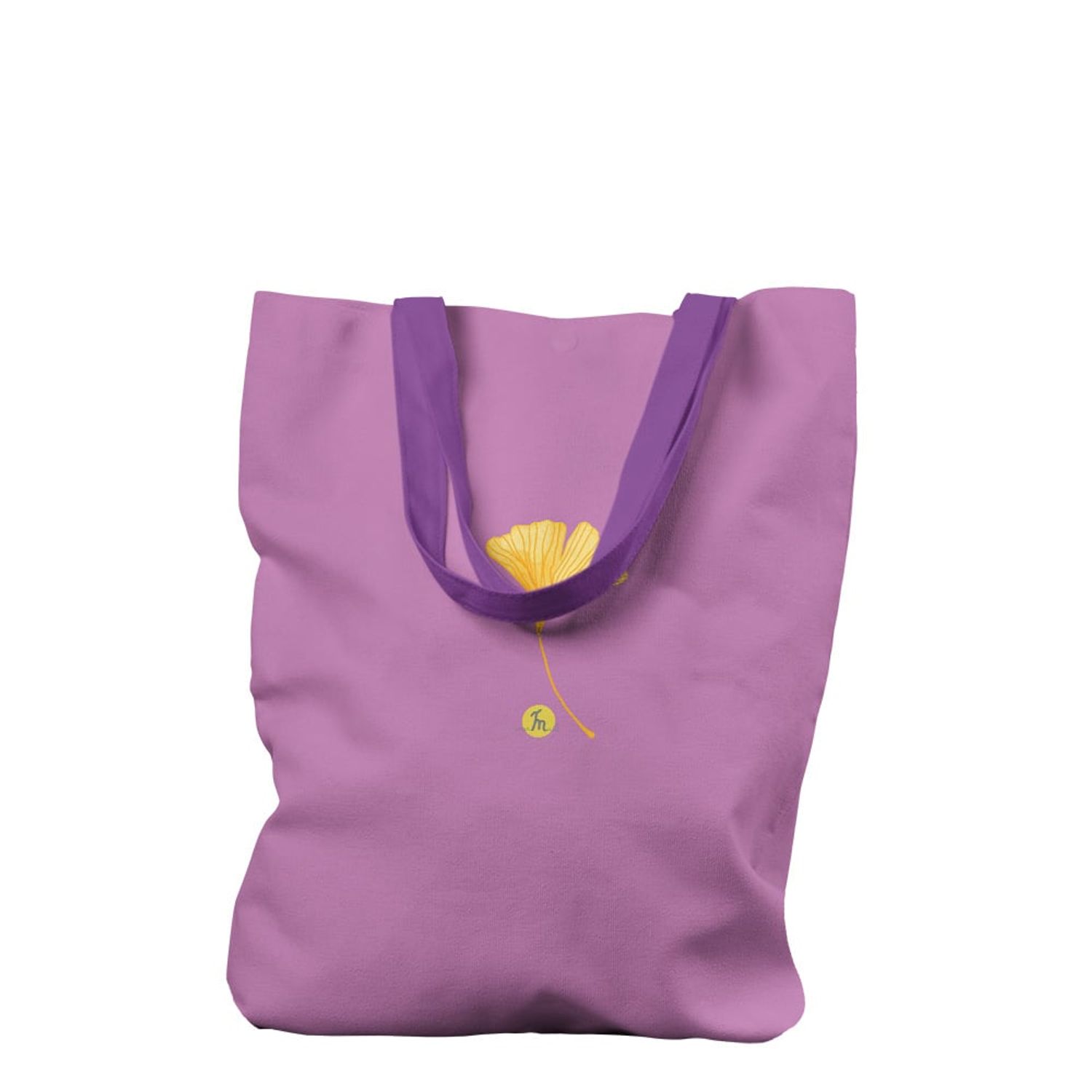 Geanta Handmade Tote Liner Captusit, Botanic Plante Floare Yosemite Galbena, Multicolor, 45x37 cm fotografia produsului