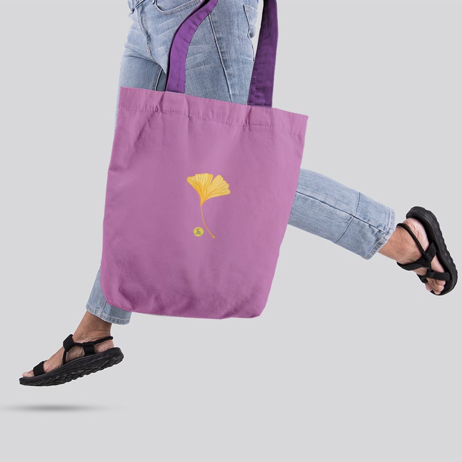 Geanta Handmade Tote Liner Captusit, Botanic Plante Floare Yosemite Galbena, Multicolor, 45x37 cm fotografia produsului View 2 L