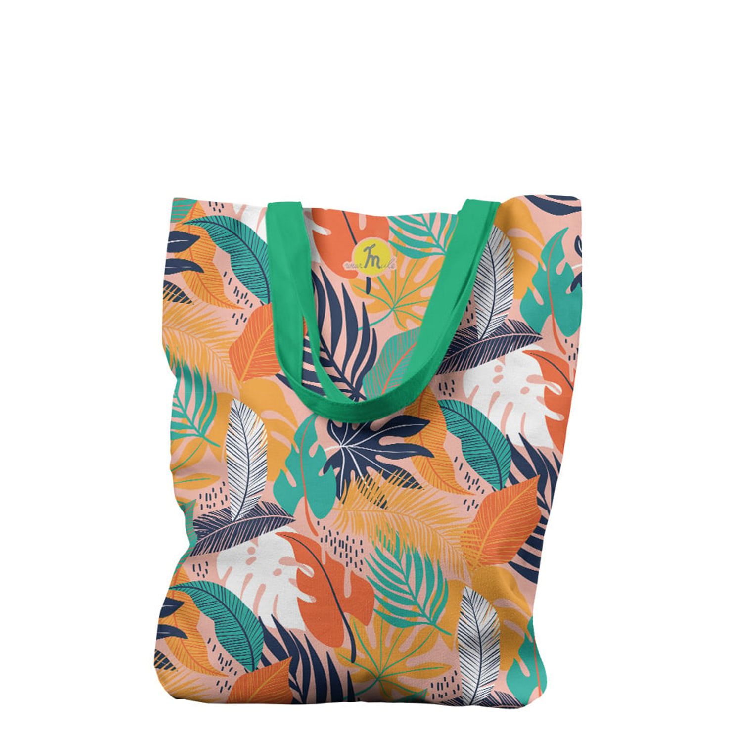 Geanta Handmade Tote Liner Captusit, Botanic Plante Frunze de Toamna, Multicolor, 45x37 cm fotografia produsului