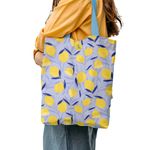 Geanta Handmade Tote Liner Captusit, Mulewear, Botanic Plante Flori Lamai Acrisoare, Multicolor, 45x37 cm fotografia produsului View 6 S