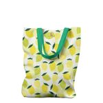 Geanta Handmade Tote Liner Captusit, Mulewear, Botanic Plante Flori Lamai Crude si Coapte, Multicolor, 45x37 cm fotografia produsului