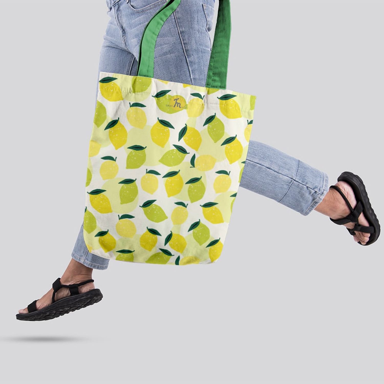 Geanta Handmade Tote Liner Captusit, Mulewear, Botanic Plante Flori Lamai Crude si Coapte, Multicolor, 45x37 cm fotografia produsului View 2 L