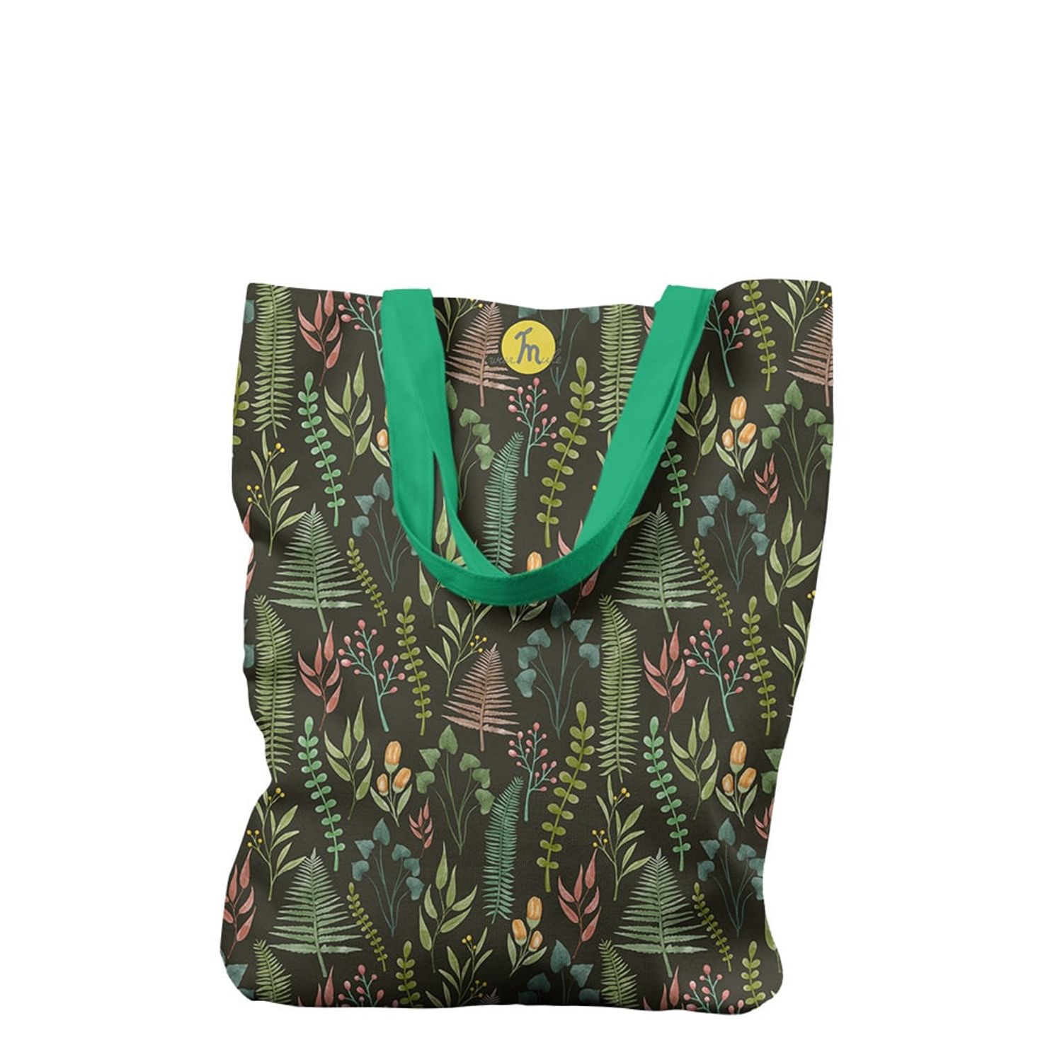 Geanta Handmade Tote Liner Captusit, Mulewear, Botanic Gradina Bunicii, Multicolor, 45x37 cm fotografia produsului