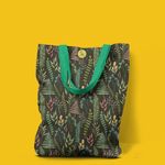 Geanta Handmade Tote Liner Captusit, Mulewear, Botanic Gradina Bunicii, Multicolor, 45x37 cm fotografia produsului View 6 S