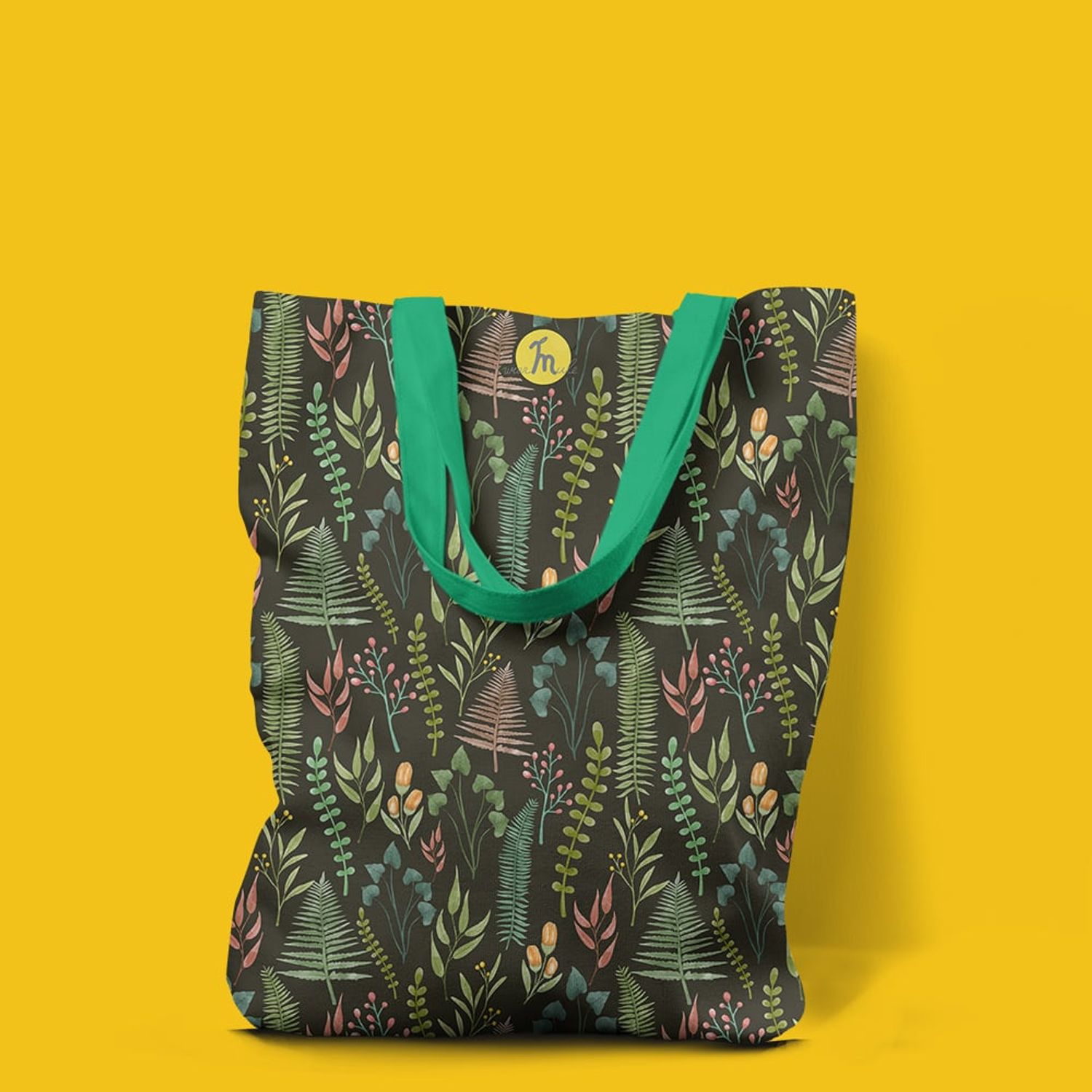 Geanta Handmade Tote Liner Captusit, Mulewear, Botanic Gradina Bunicii, Multicolor, 45x37 cm fotografia produsului View 6 L
