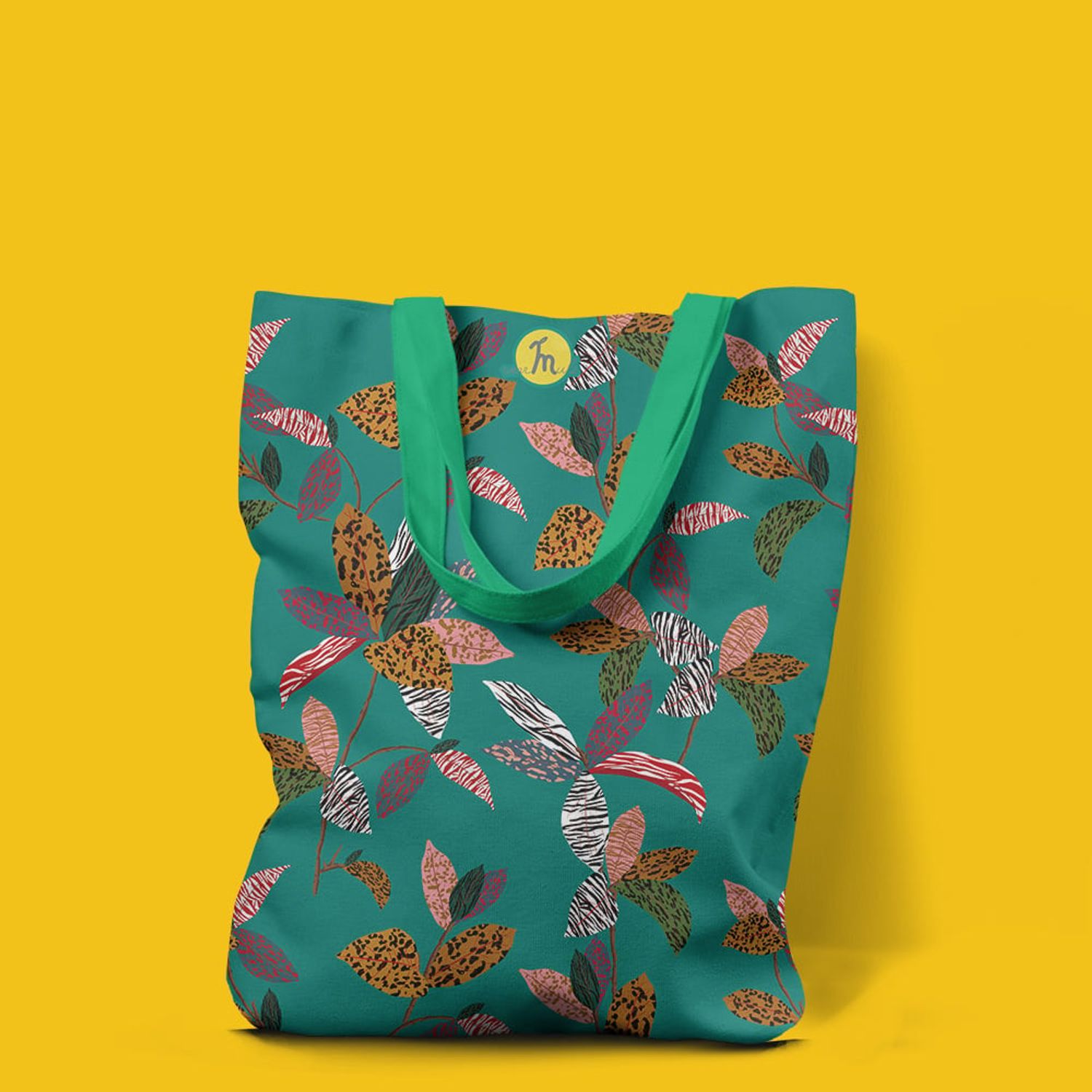 Geanta Handmade Tote Liner Captusit, Mulewear, Botanic Multi-Florile Galactice, Multicolor, 45x37 cm fotografia produsului View 6 L