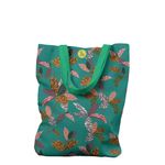 Geanta Handmade Tote Liner Captusit, Mulewear, Botanic Multi-Florile Galactice, Multicolor, 45x37 cm fotografia produsului