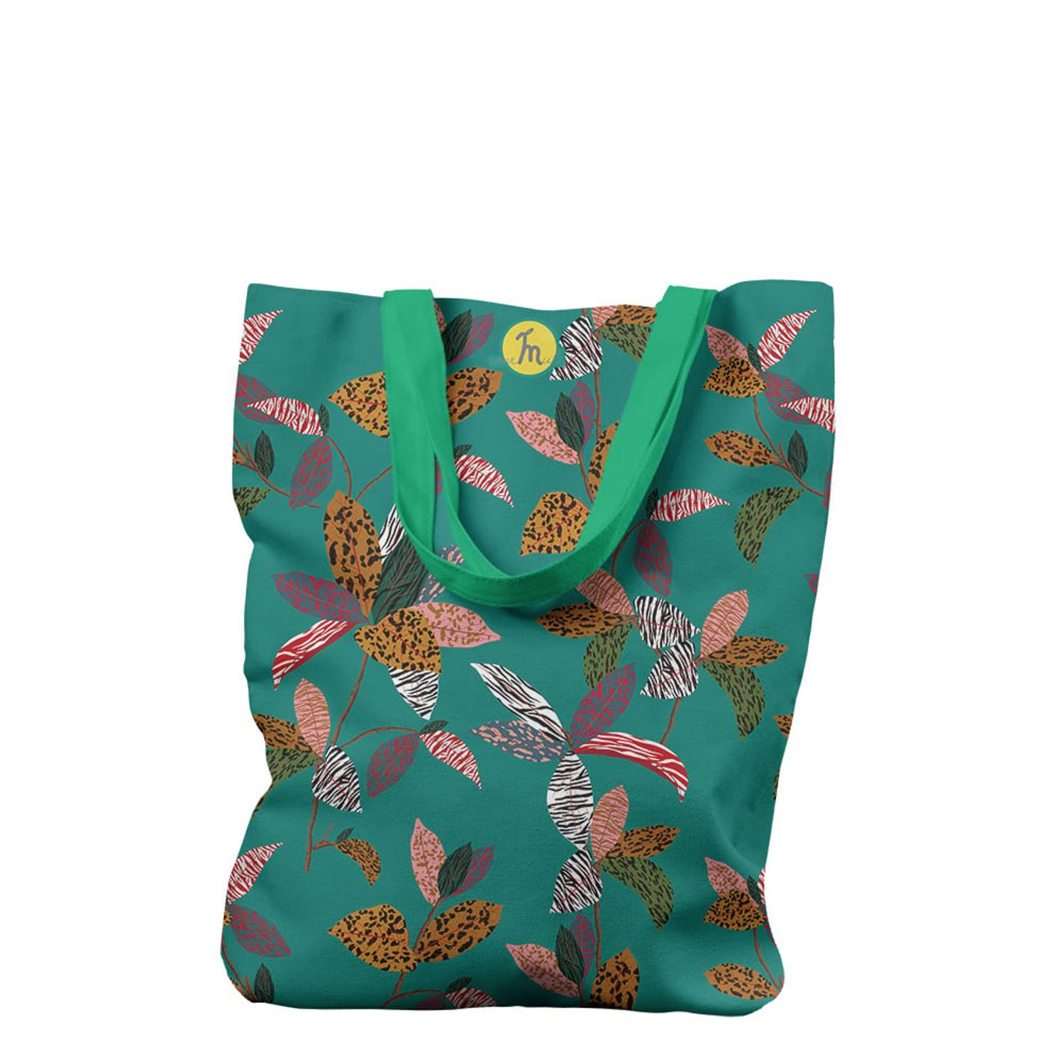 Geanta Handmade Tote Liner Captusit, Mulewear, Botanic Multi-Florile Galactice, Multicolor, 45x37 cm fotografia produsului