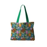 Geanta Handmade Tote Fatty Captusit, Mulewear, Botanic Plante Exotice, Multicolor, 37x45 cm fotografia produsului