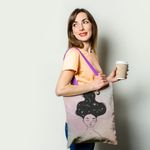 Geanta Handmade Tote Basic, Visand sub Apa, Multicolor, 43x37 cm fotografia produsului View 2 S