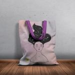 Geanta Handmade Tote Basic, Visand sub Apa, Multicolor, 43x37 cm fotografia produsului View 5 S