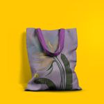 Geanta Handmade Tote Basic, Botanic Floare Neptuniana, Multicolor, 43x37 cm fotografia produsului View 3 S