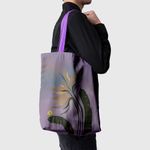Geanta Handmade Tote Basic, Botanic Floare Neptuniana, Multicolor, 43x37 cm fotografia produsului View 5 S