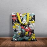 Geanta Handmade Tote Basic, Aglomeratie Urbana, Multicolor, 43x37 cm fotografia produsului View 3 S